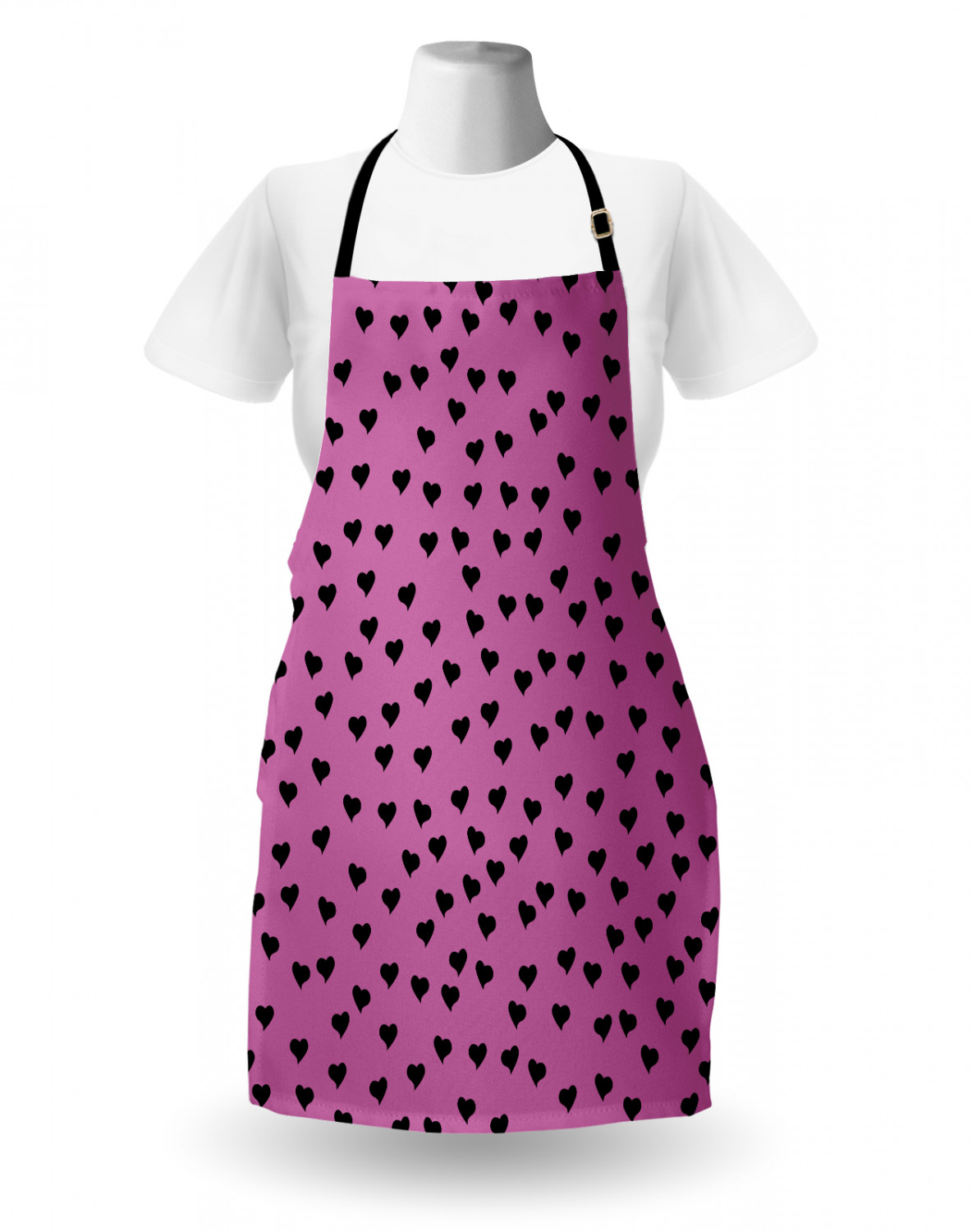 Ambesonne Pink Apron Unisex Kitchen Bib with Adjustable Neck Cooking Baking