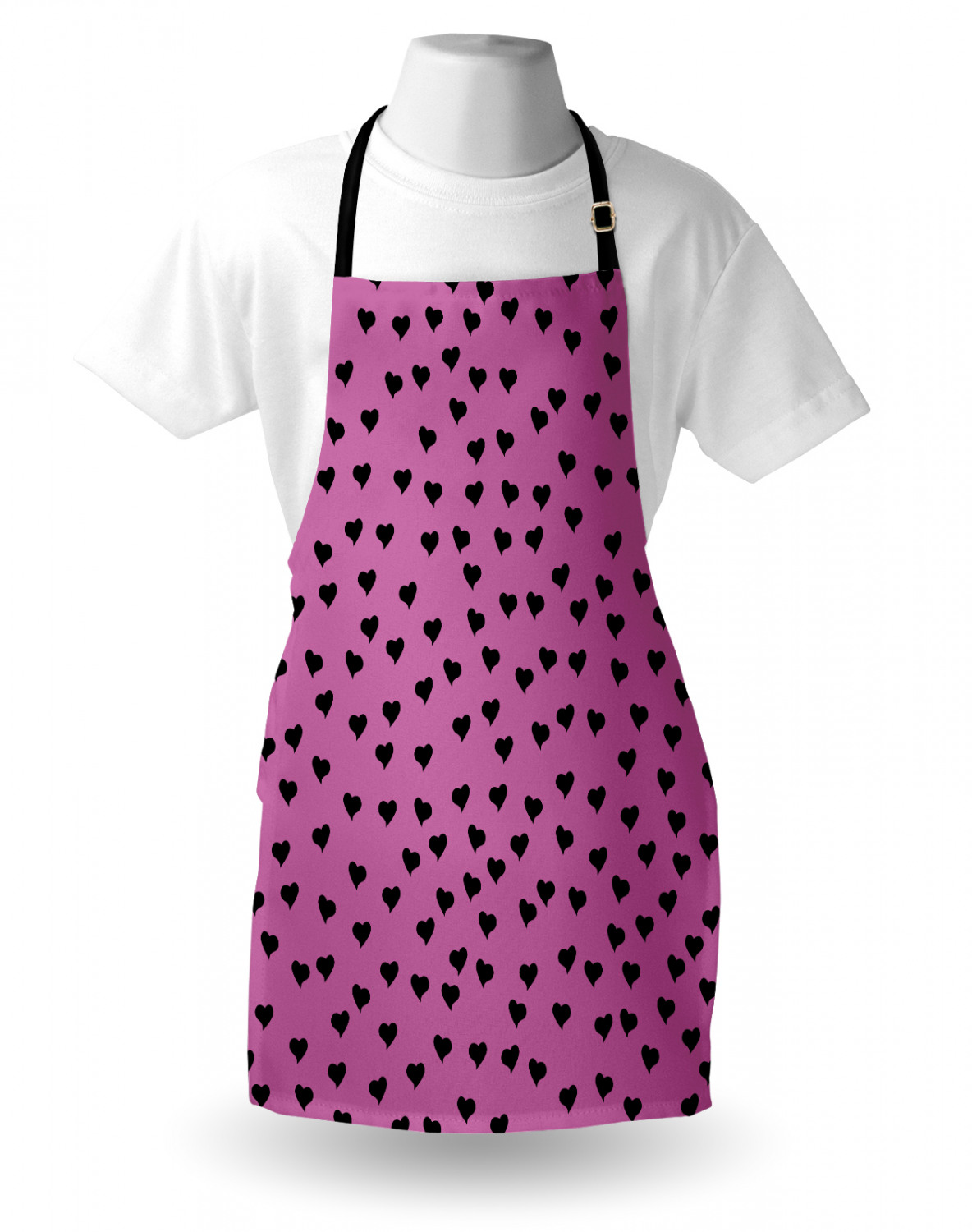 Ambesonne Pink Apron Unisex Kitchen Bib with Adjustable Neck Cooking Baking