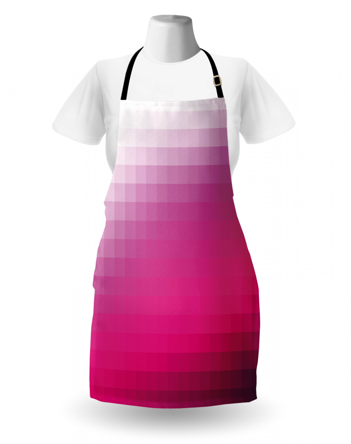 Ambesonne Pink Apron Unisex Kitchen Bib with Adjustable Neck Cooking Baking