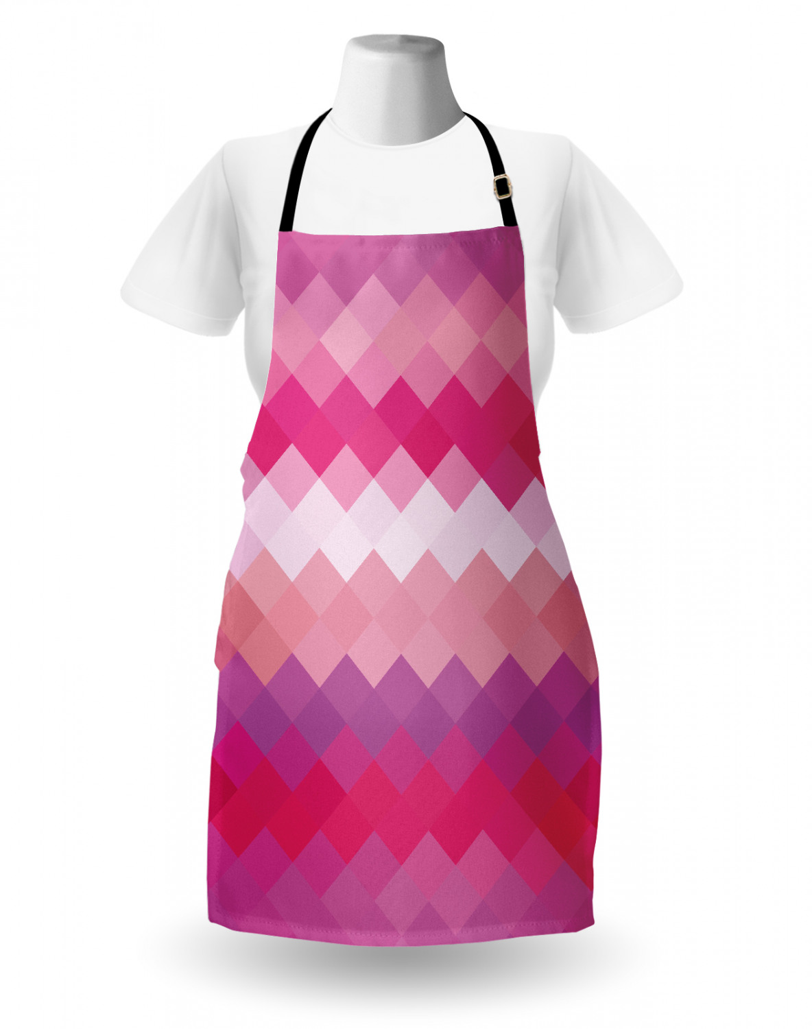 Ambesonne Pink Apron Unisex Kitchen Bib with Adjustable Neck Cooking Baking