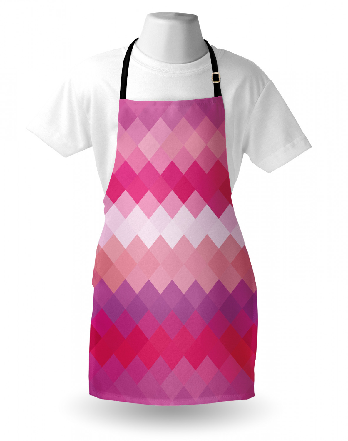 Ambesonne Pink Apron Unisex Kitchen Bib with Adjustable Neck Cooking Baking