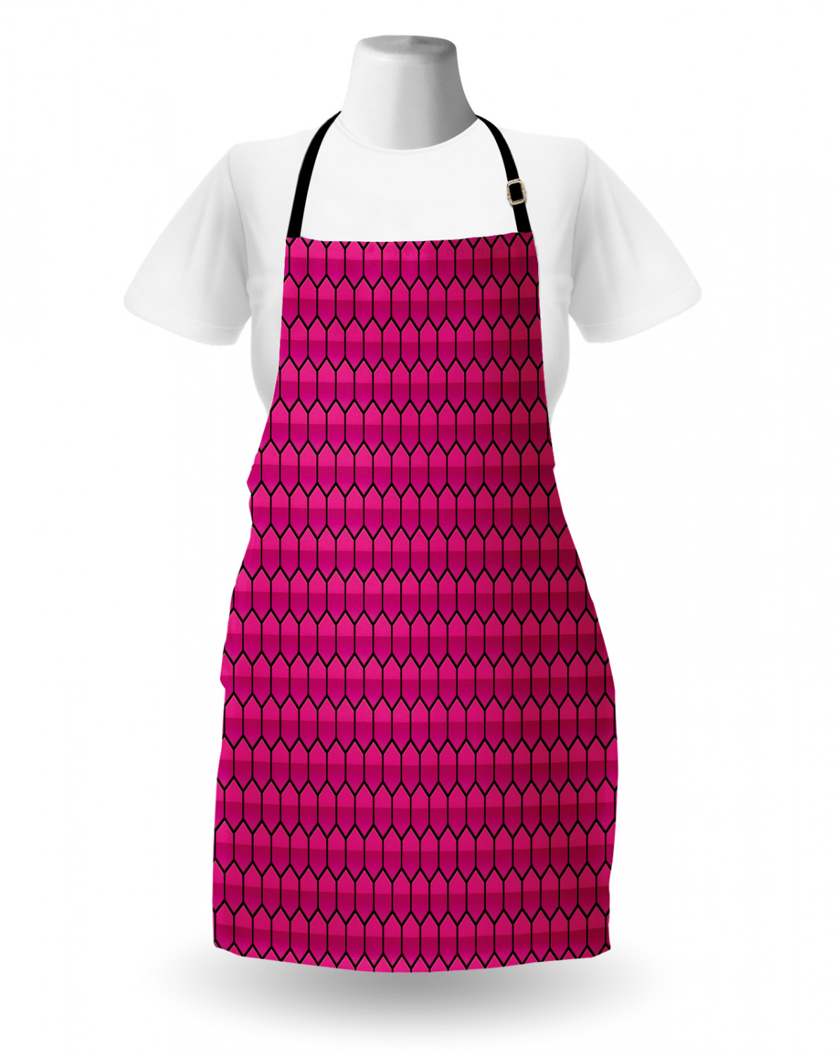 Ambesonne Pink Apron Unisex Kitchen Bib with Adjustable Neck Cooking Baking