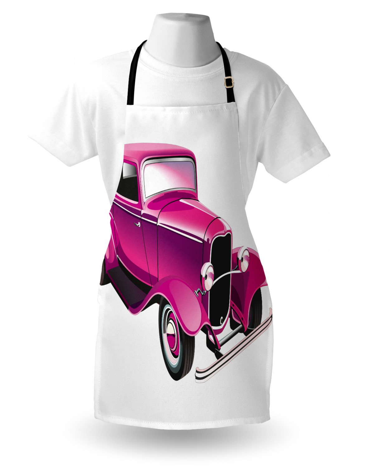 Ambesonne Pink Apron Unisex Kitchen Bib with Adjustable Neck Cooking Baking