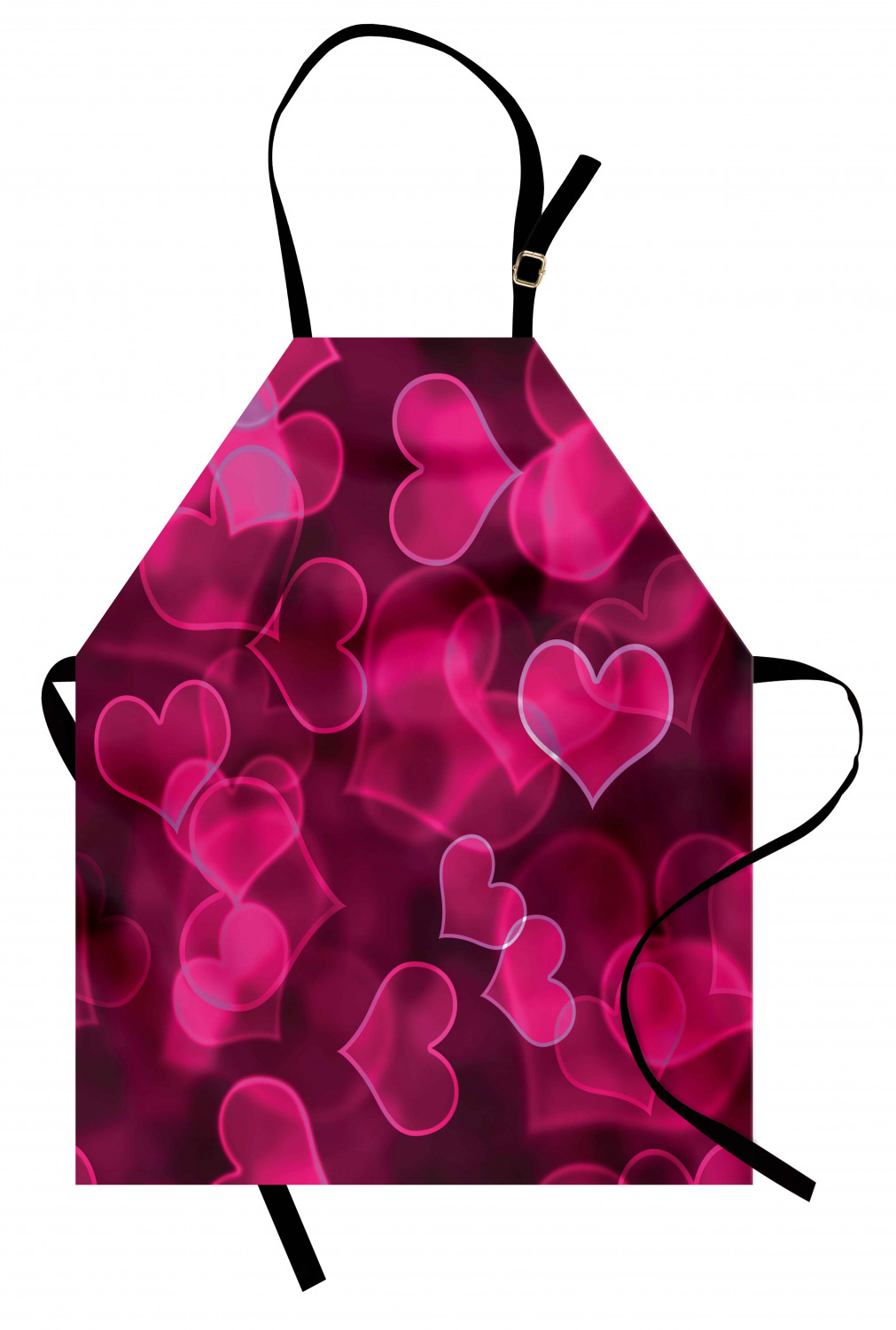 Ambesonne Pinkish Apron Unisex Kitchen Bib with Adjustable Neck Cooking Baking