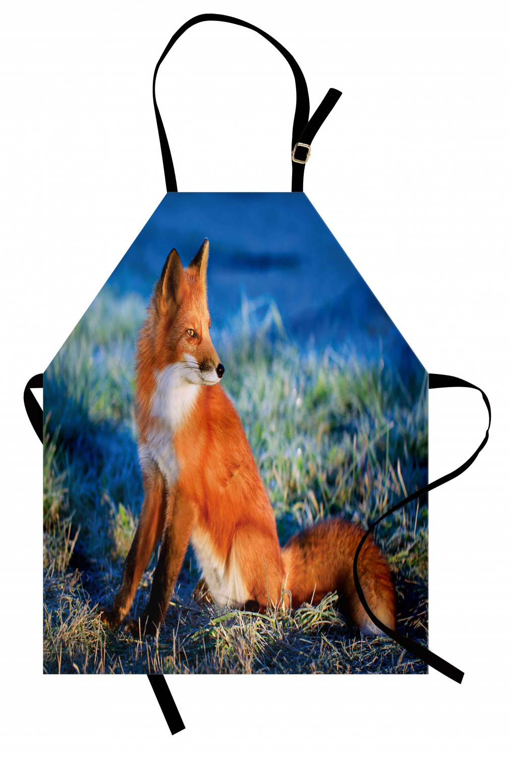 Ambesonne Fox Animal Kids Apron Boys Girls Apron Bib Cooking & Painting