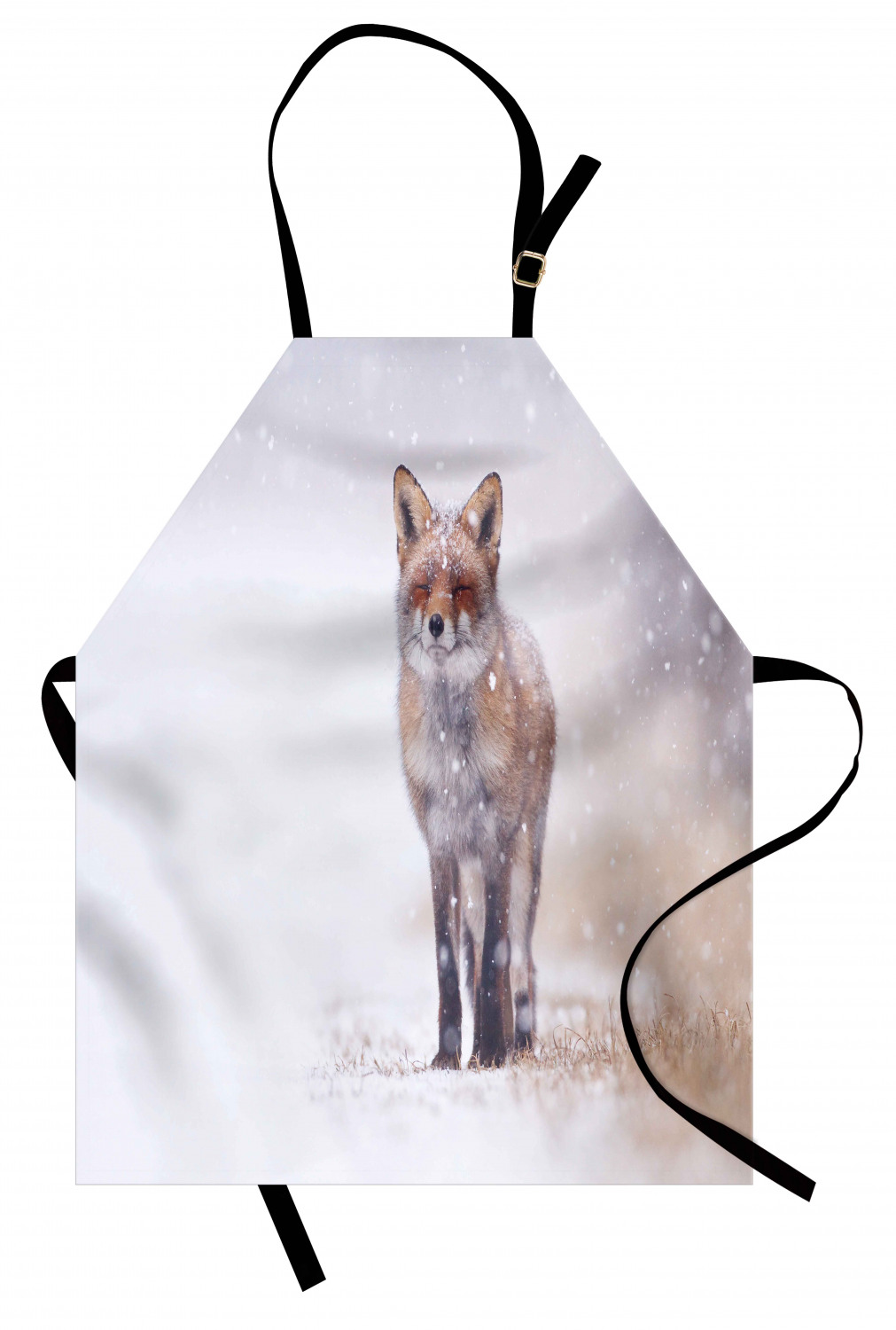 Ambesonne Fox Animal Kids Apron Boys Girls Apron Bib Cooking & Painting