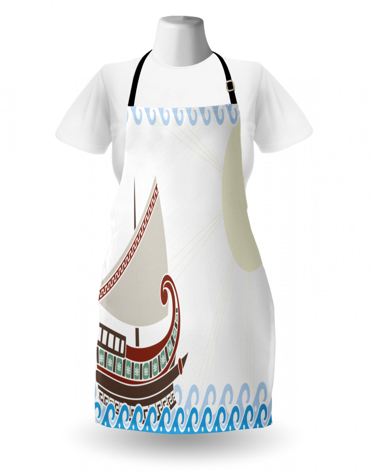 Ambesonne Retro Apron Unisex Kitchen Bib with Adjustable Neck Cooking Baking