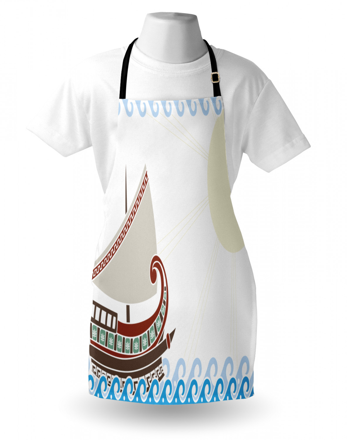 Ambesonne Retro Apron Unisex Kitchen Bib with Adjustable Neck Cooking Baking