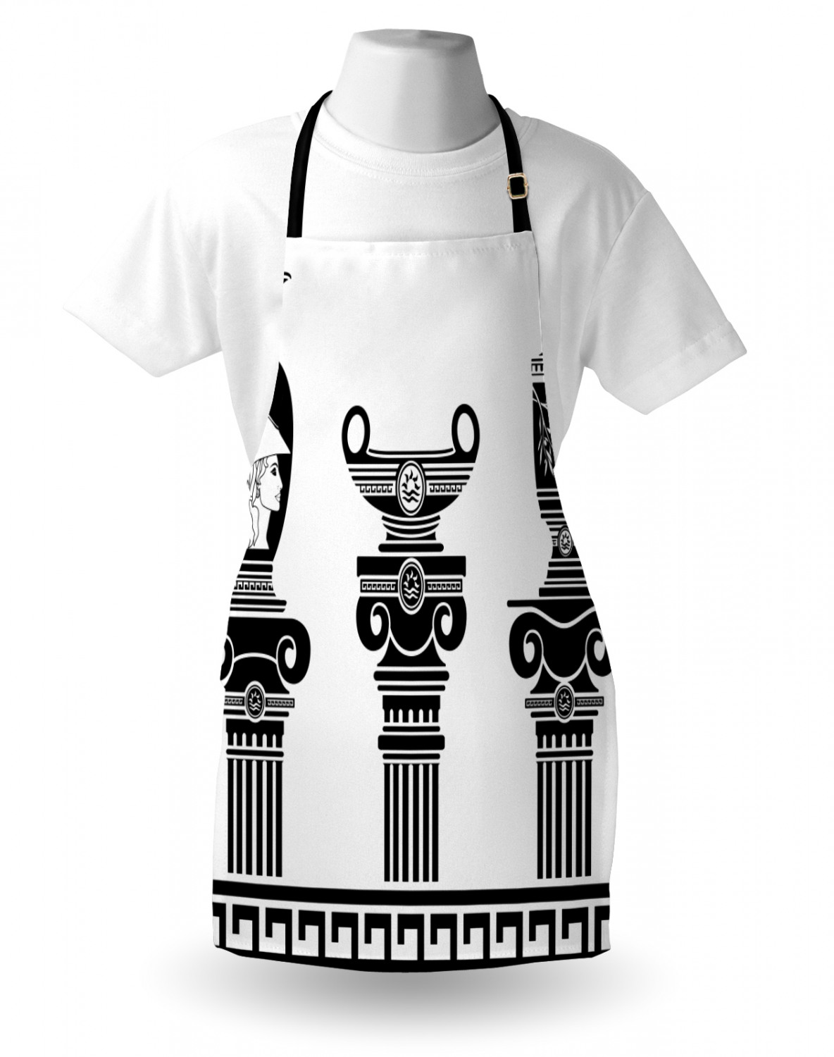 Ambesonne Retro Apron Unisex Kitchen Bib with Adjustable Neck Cooking Baking