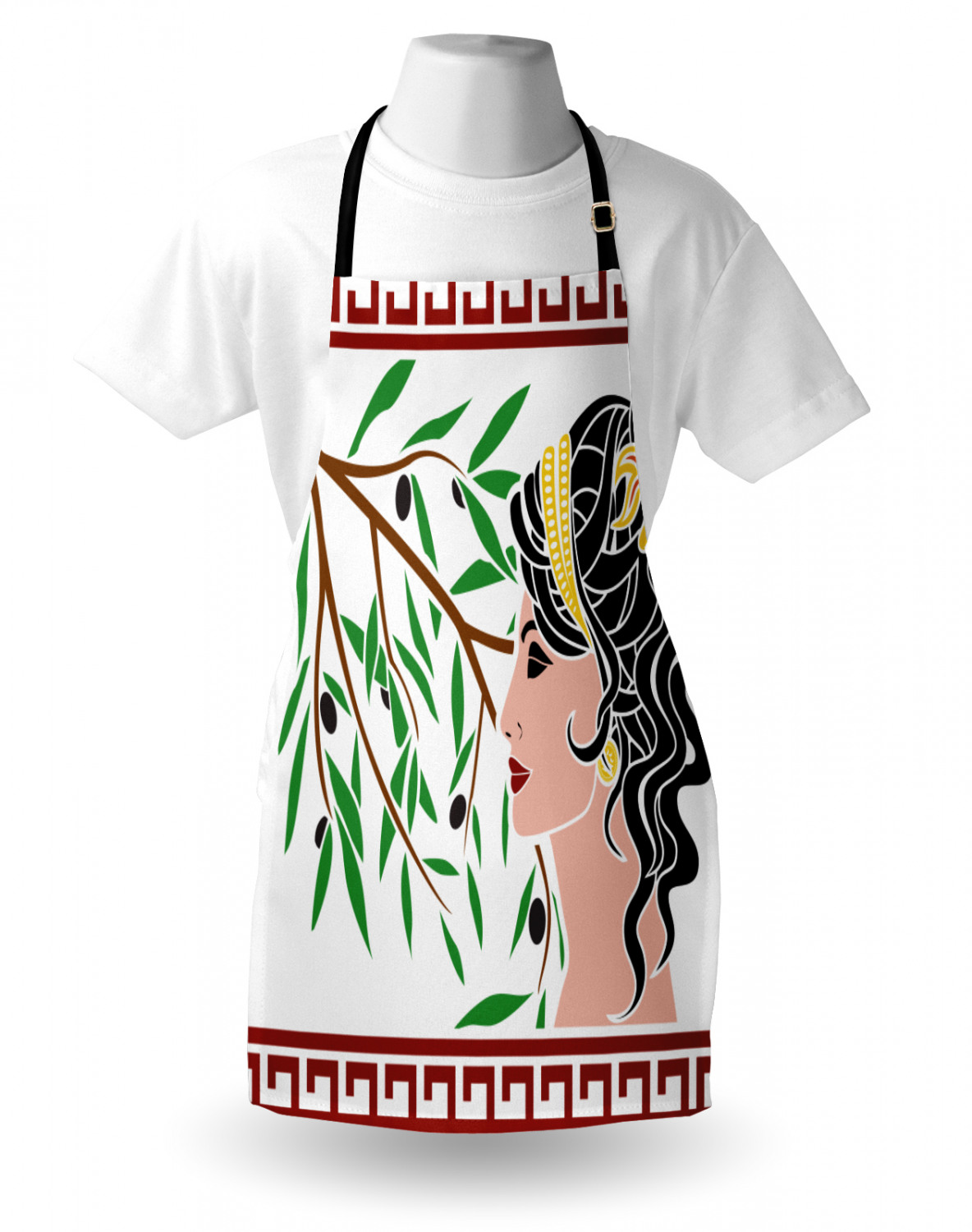 Ambesonne Retro Apron Unisex Kitchen Bib with Adjustable Neck Cooking Baking