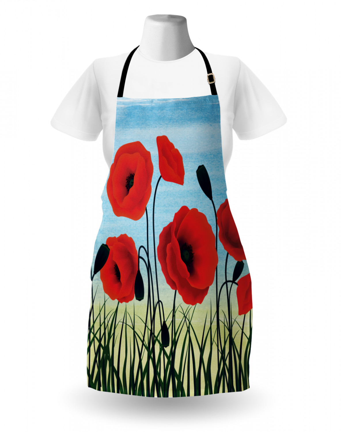 Ambesonne Apron Adjustable Strap for Gardening and Cooking Unisex