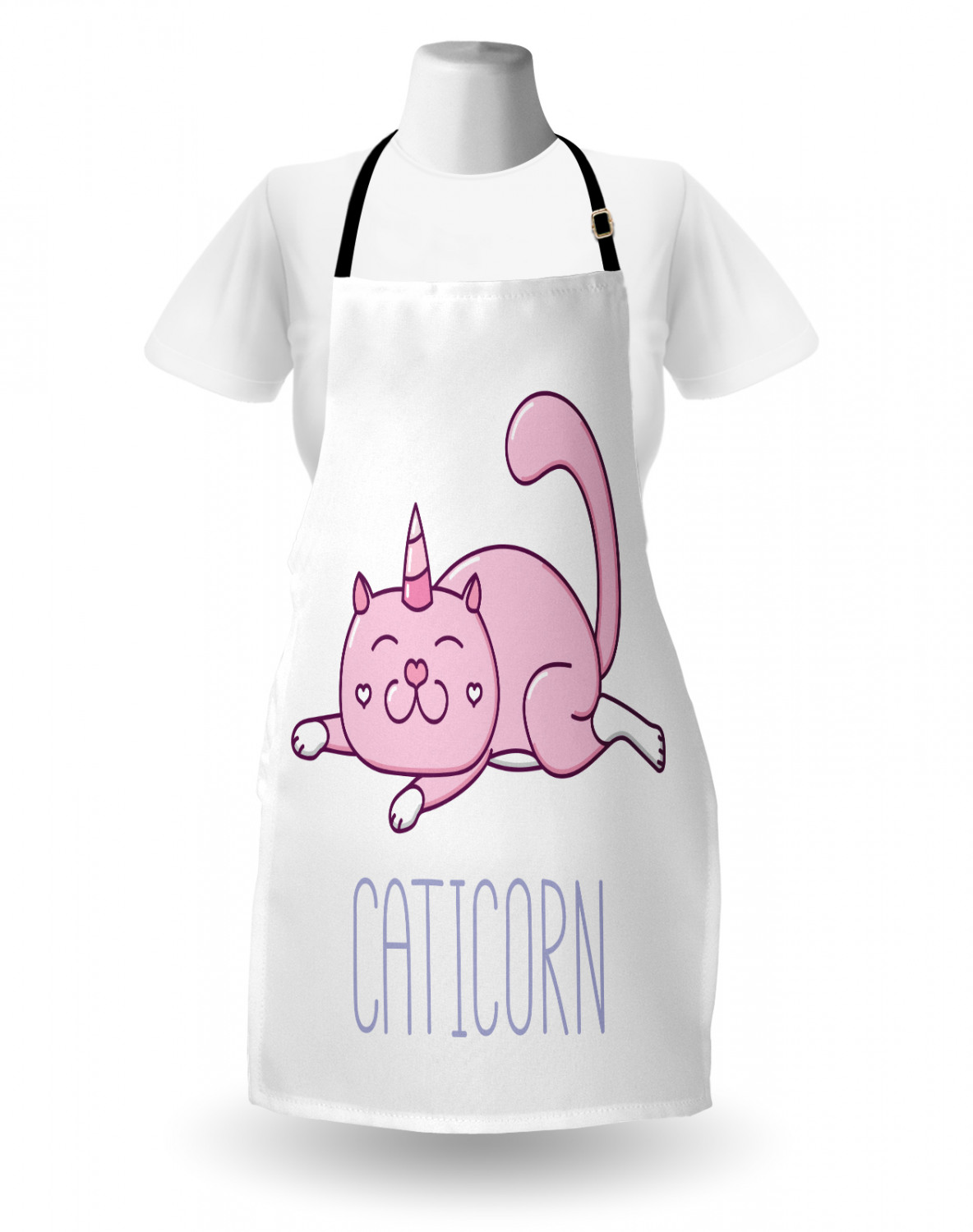 Ambesonne Cat Apron Unisex Kitchen Bib with Adjustable Neck Cooking Baking