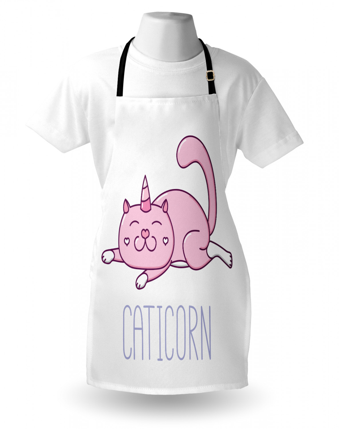 Ambesonne Cat Apron Unisex Kitchen Bib with Adjustable Neck Cooking Baking