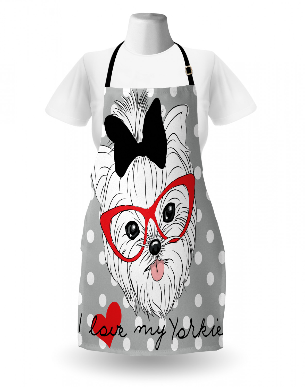 Ambesonne Apron Unisex Bib with Adjustable Strap for Working