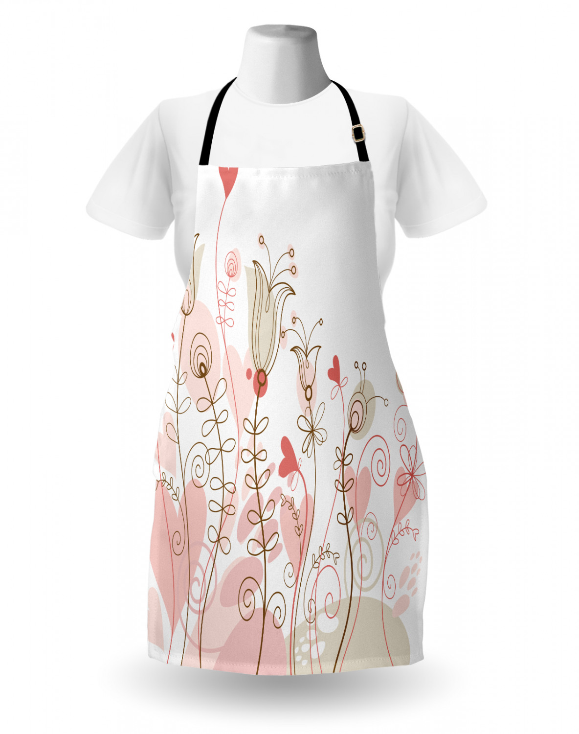 Wedding Apron Unisex Kitchen Bib with Adjustable Neck for Cooking Baking