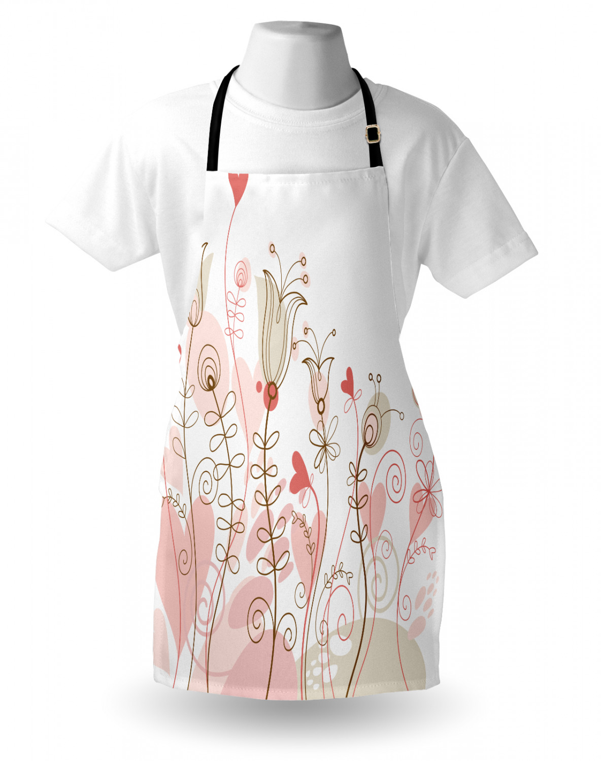 Wedding Apron Unisex Kitchen Bib with Adjustable Neck for Cooking Baking