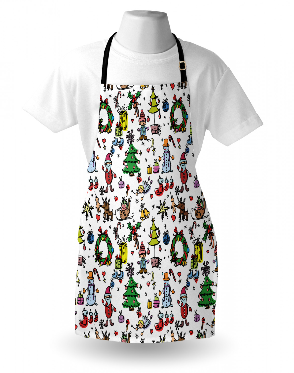 Ambesonne Apron Unisex Bib with Adjustable Strap for Working