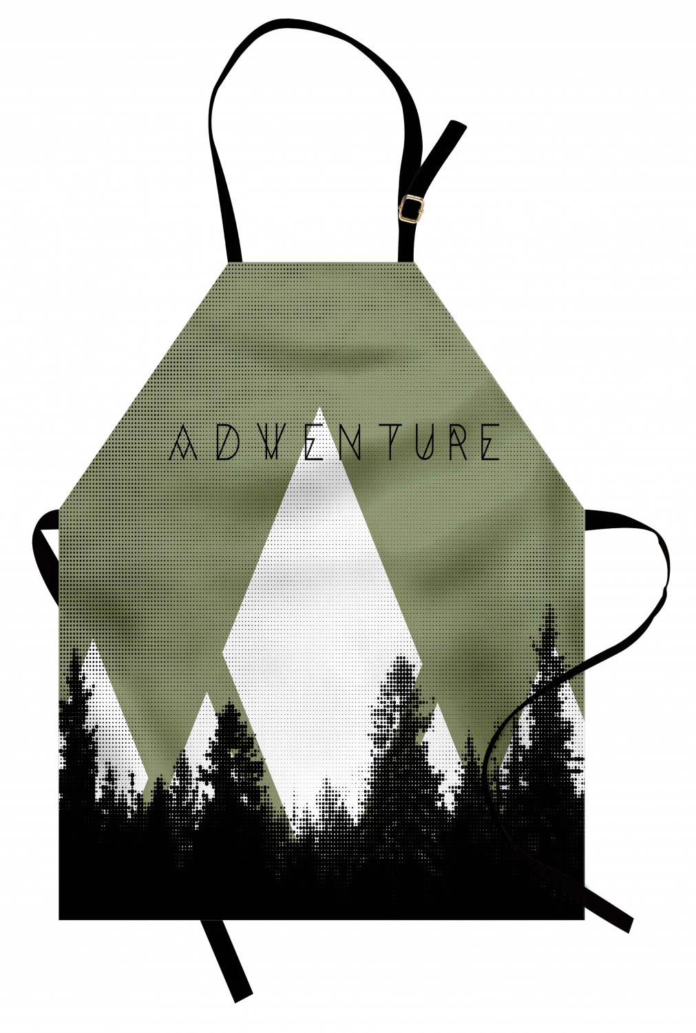 Ambesonne Apron Unisex Bib with Adjustable Strap for Working