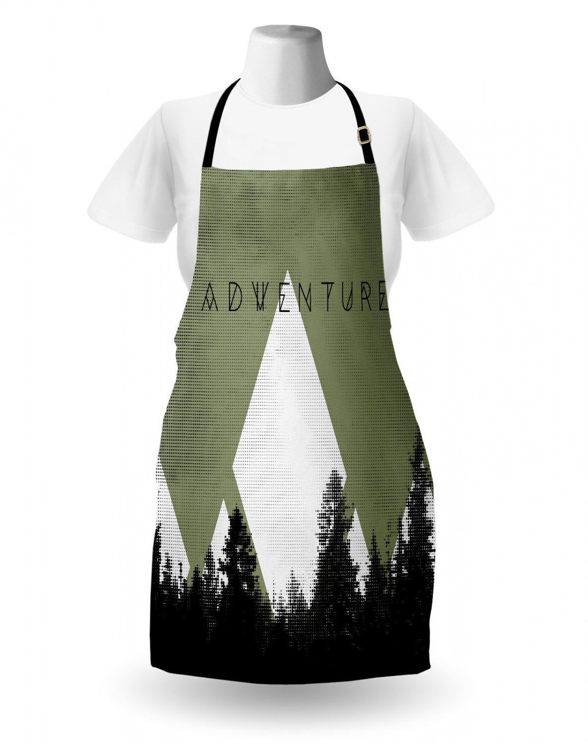 Ambesonne Apron Unisex Bib with Adjustable Strap for Working