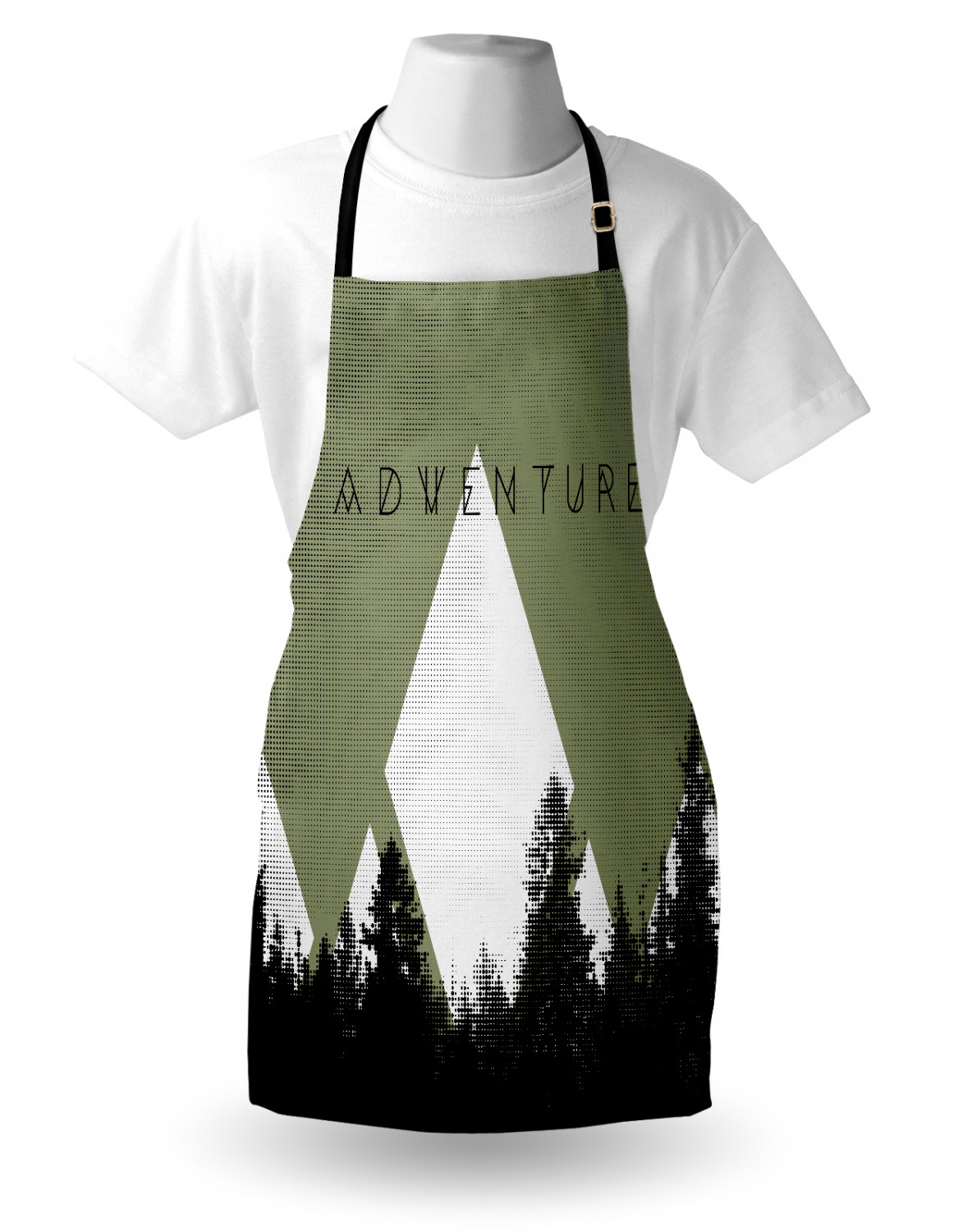 Ambesonne Apron Unisex Bib with Adjustable Strap for Working