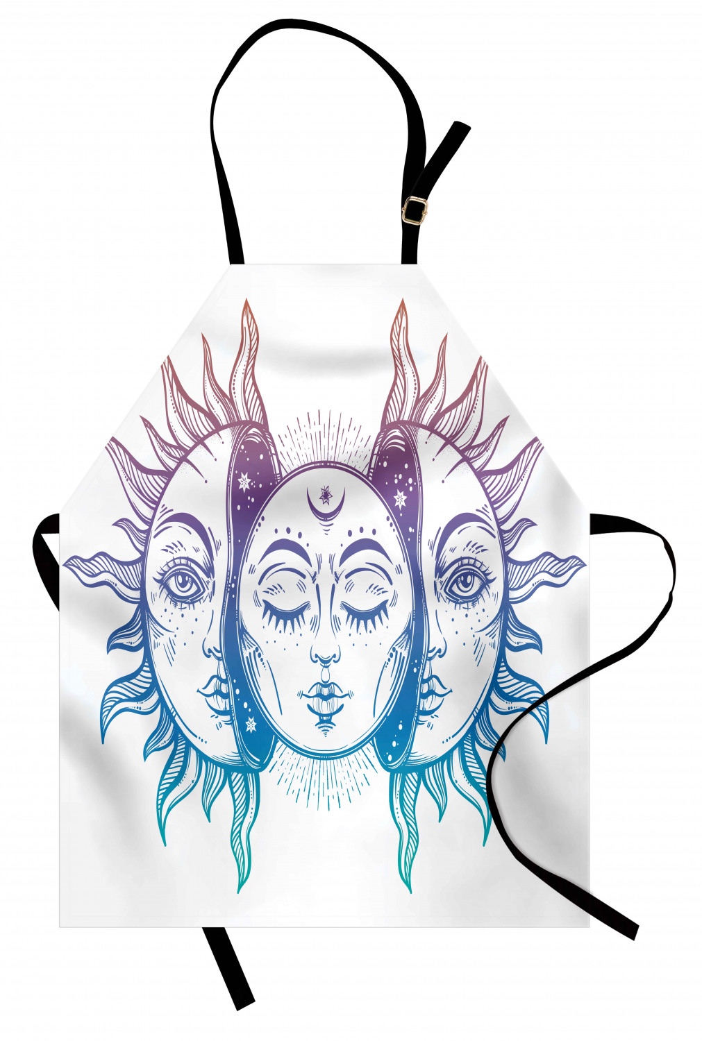 Ambesonne Moon Kids Apron Boys Girls Apron Bib Cooking & Painting