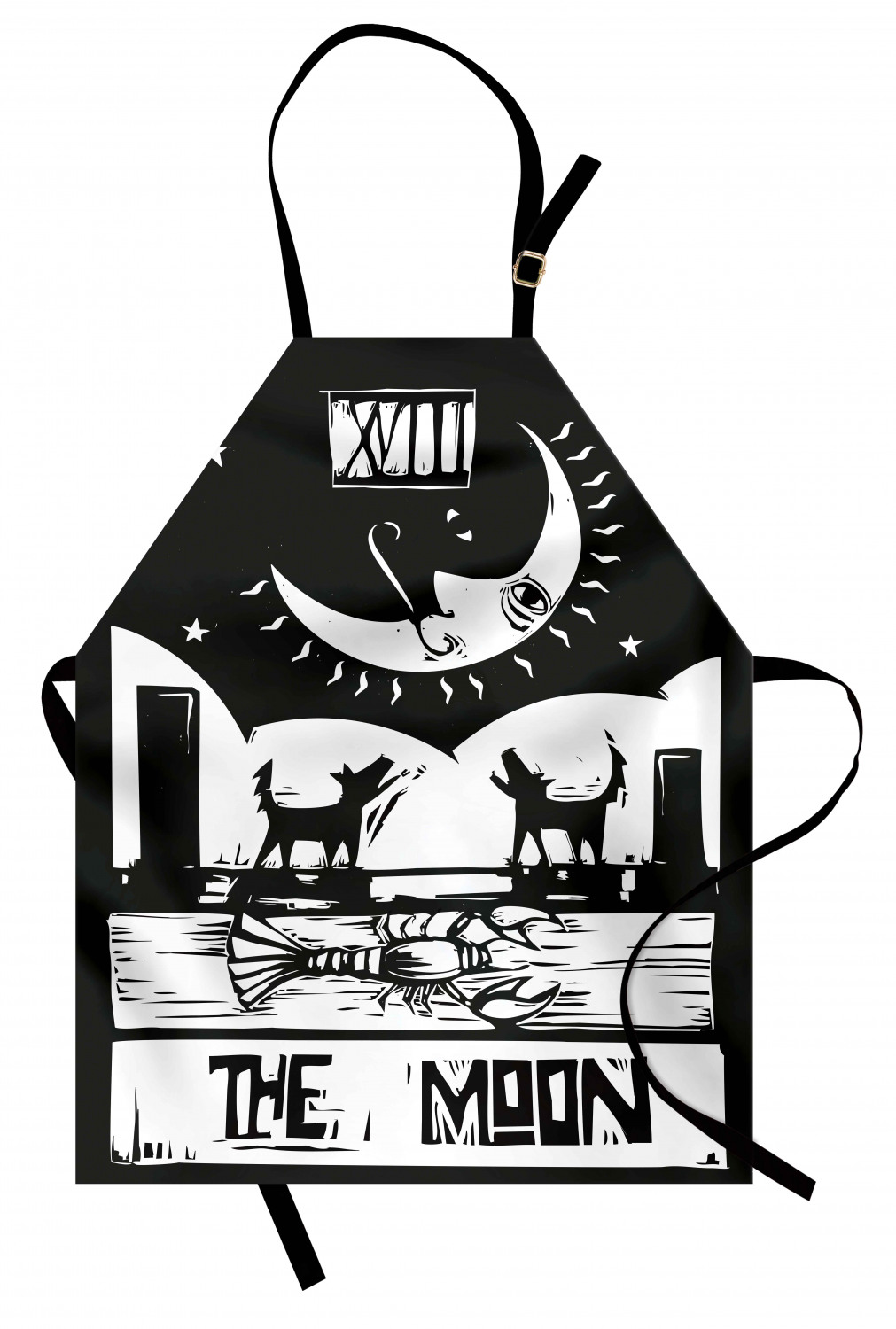 Ambesonne Moon Kids Apron Boys Girls Apron Bib Cooking & Painting