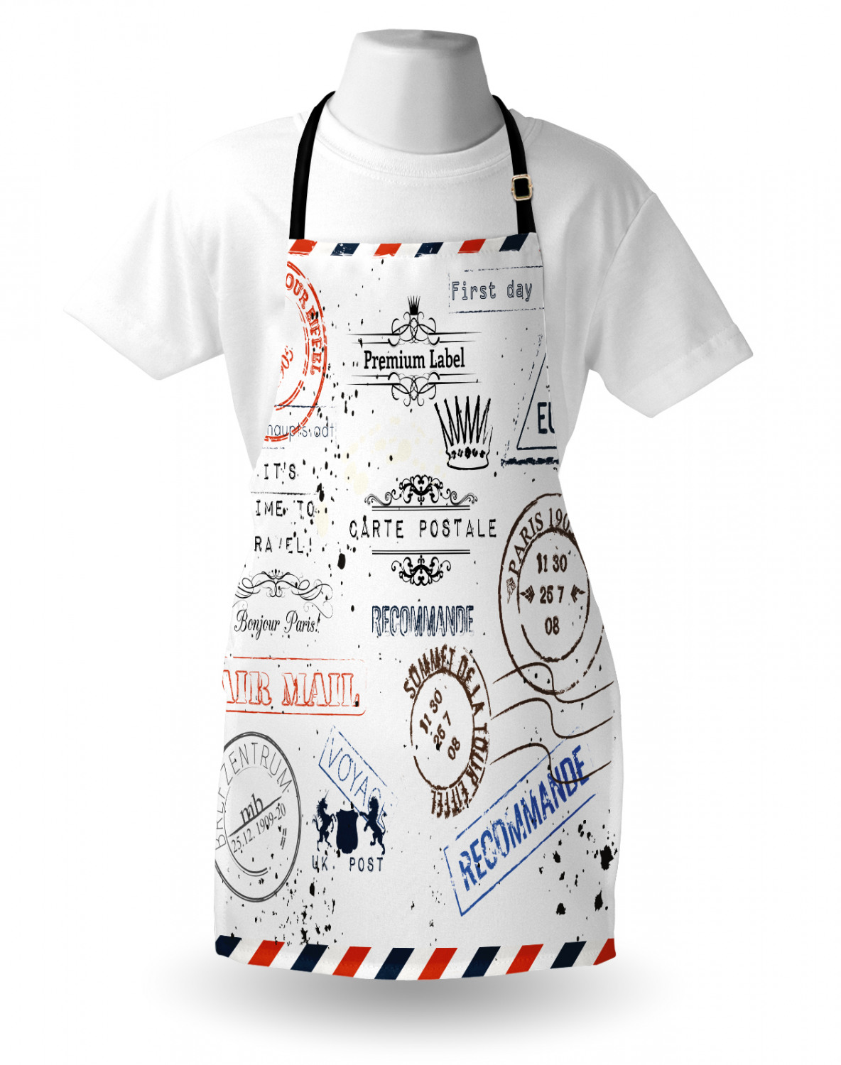 Ambesonne Apron Unisex Bib with Adjustable Strap for Working