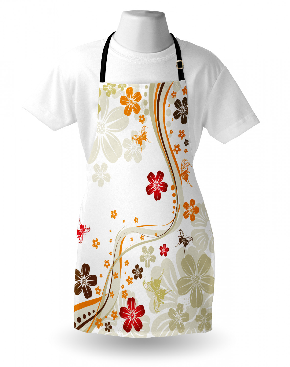 Ambesonne Unisex Durable Apron with Adjustable Neck for Gardening Cooking