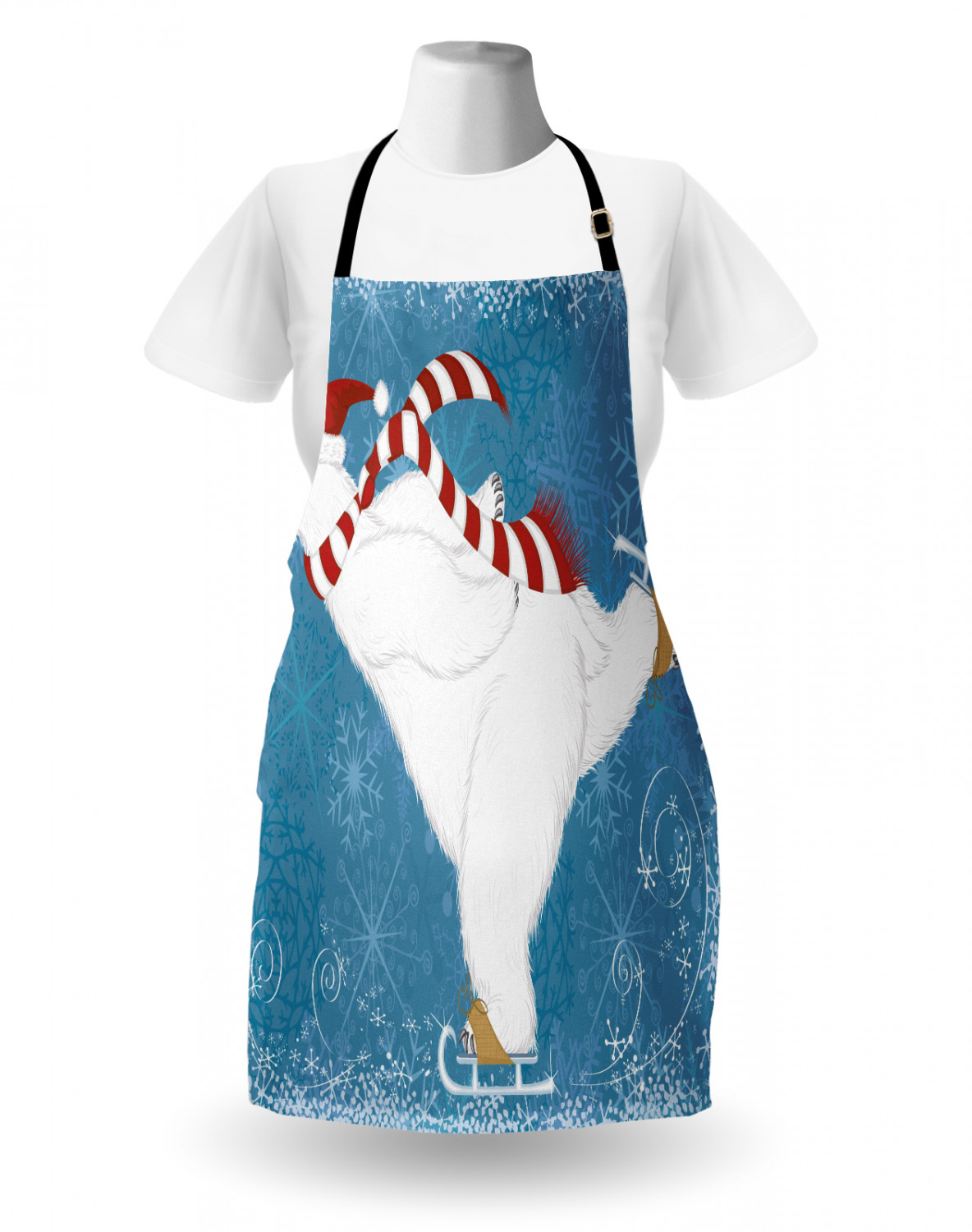 Ambesonne Apron Unisex Bib with Adjustable Strap for Working