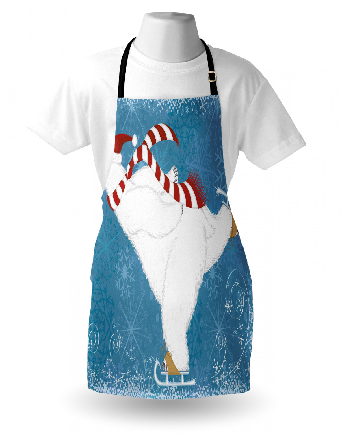 Ambesonne Apron Unisex Bib with Adjustable Strap for Working