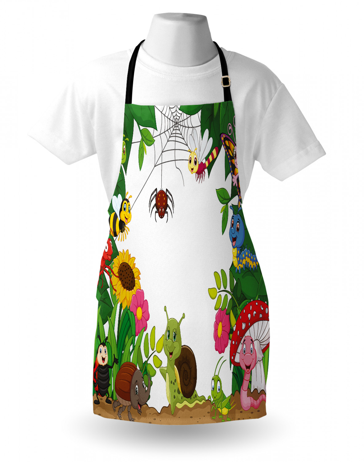 Caterpillar Apron Unisex Kitchen Bib with Adjustable Neck Cooking Baking