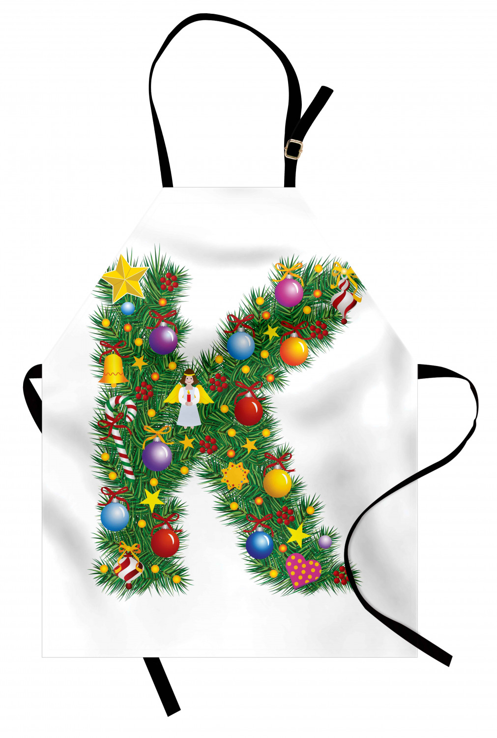 Gingerbread Man Apron Unisex Kitchen Bib with Adjustable Neck Cooking