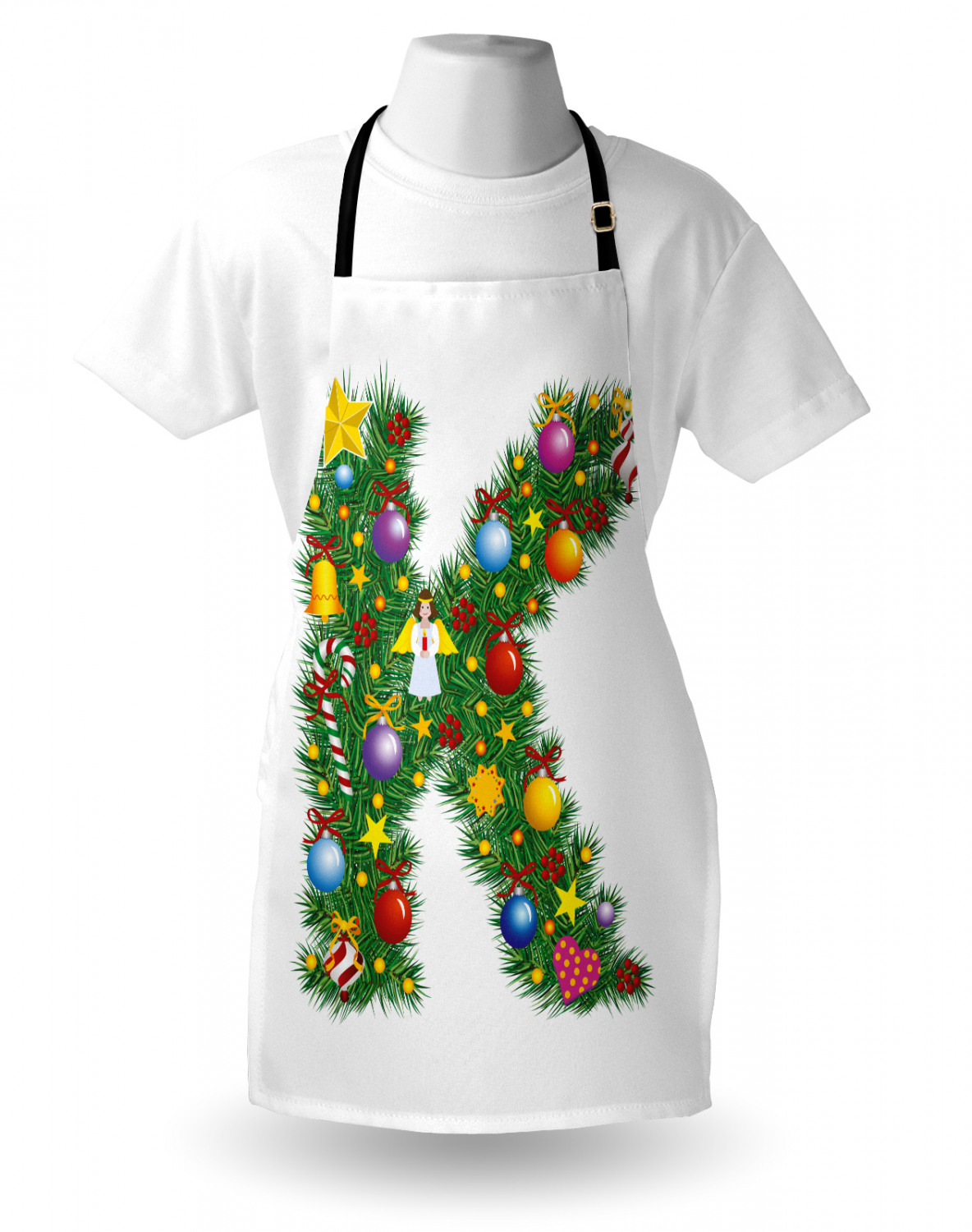 Gingerbread Man Apron Unisex Kitchen Bib with Adjustable Neck Cooking