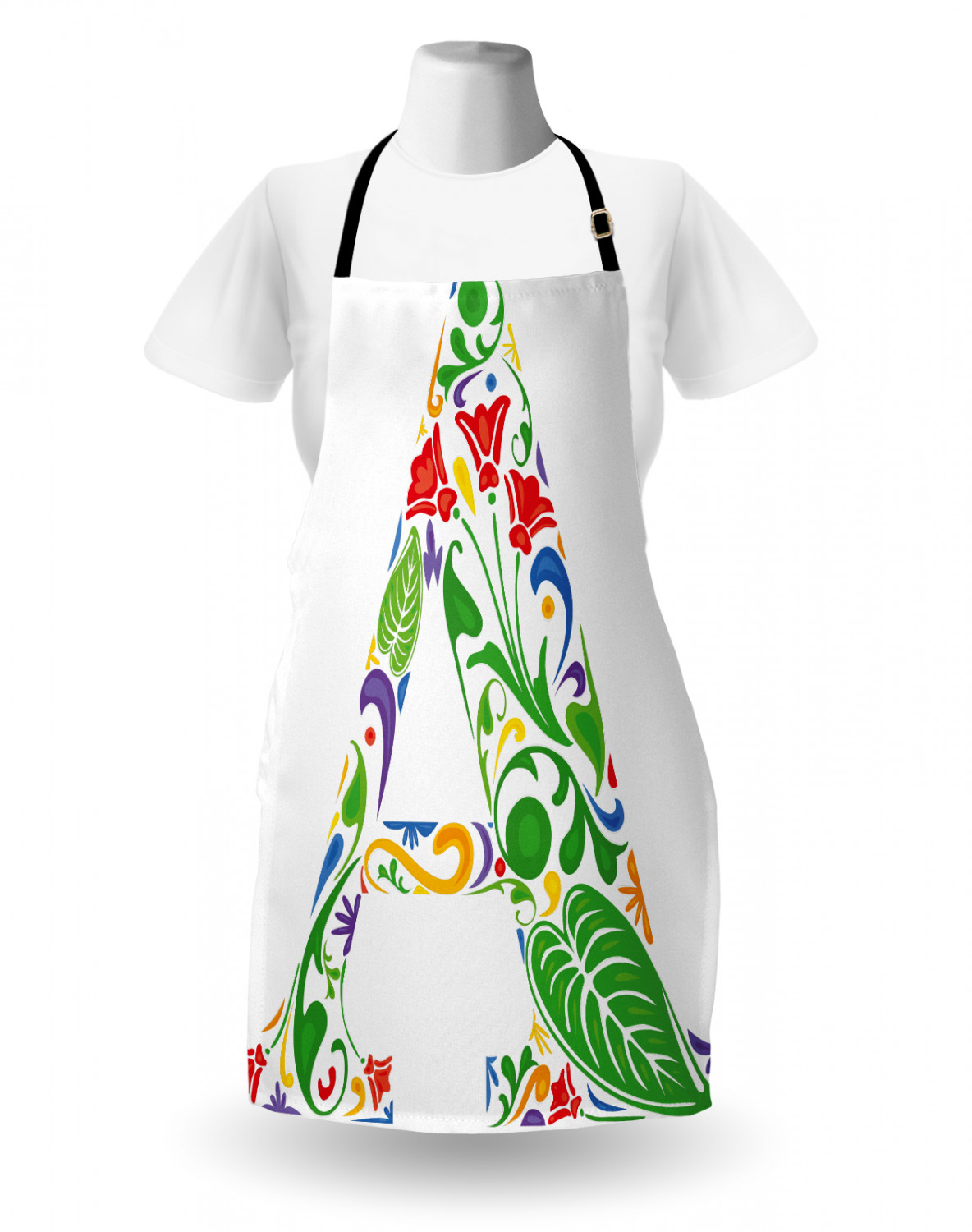 Ambesonne Apron Unisex Bib with Adjustable Strap for Working