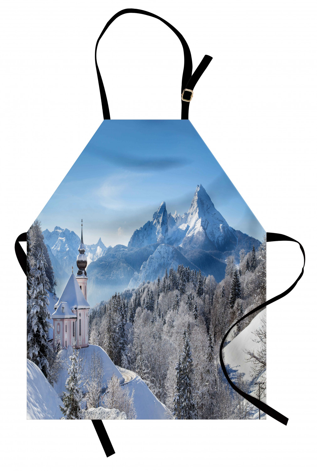 Ambesonne Apron Unisex Bib with Adjustable Strap for Working