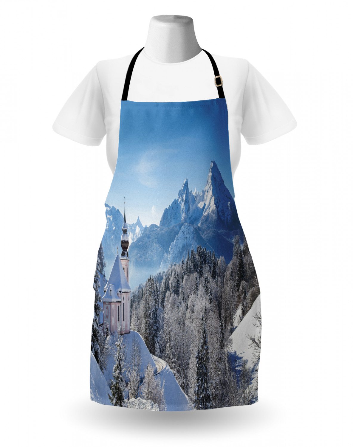 Ambesonne Apron Unisex Bib with Adjustable Strap for Working