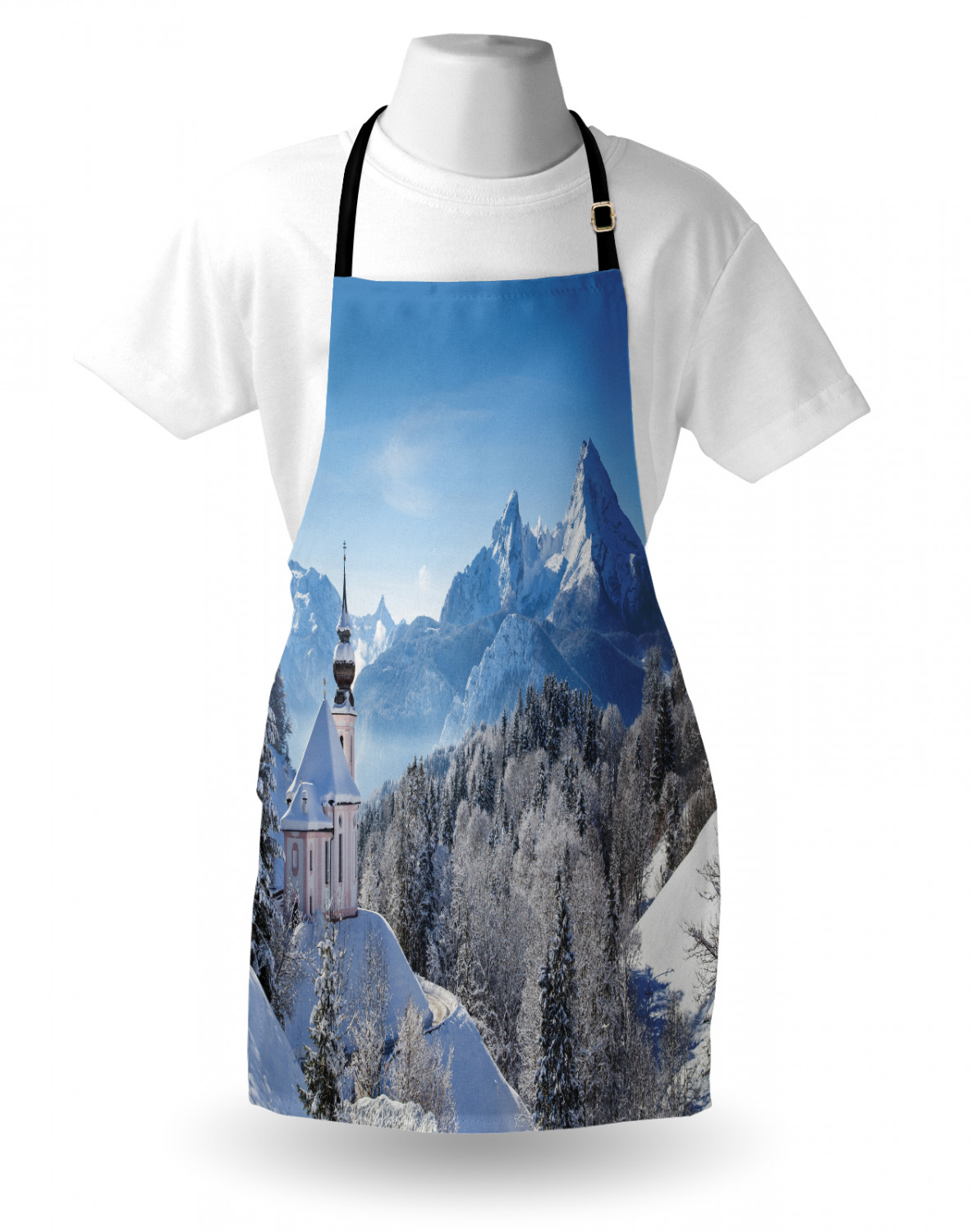 Ambesonne Apron Unisex Bib with Adjustable Strap for Working