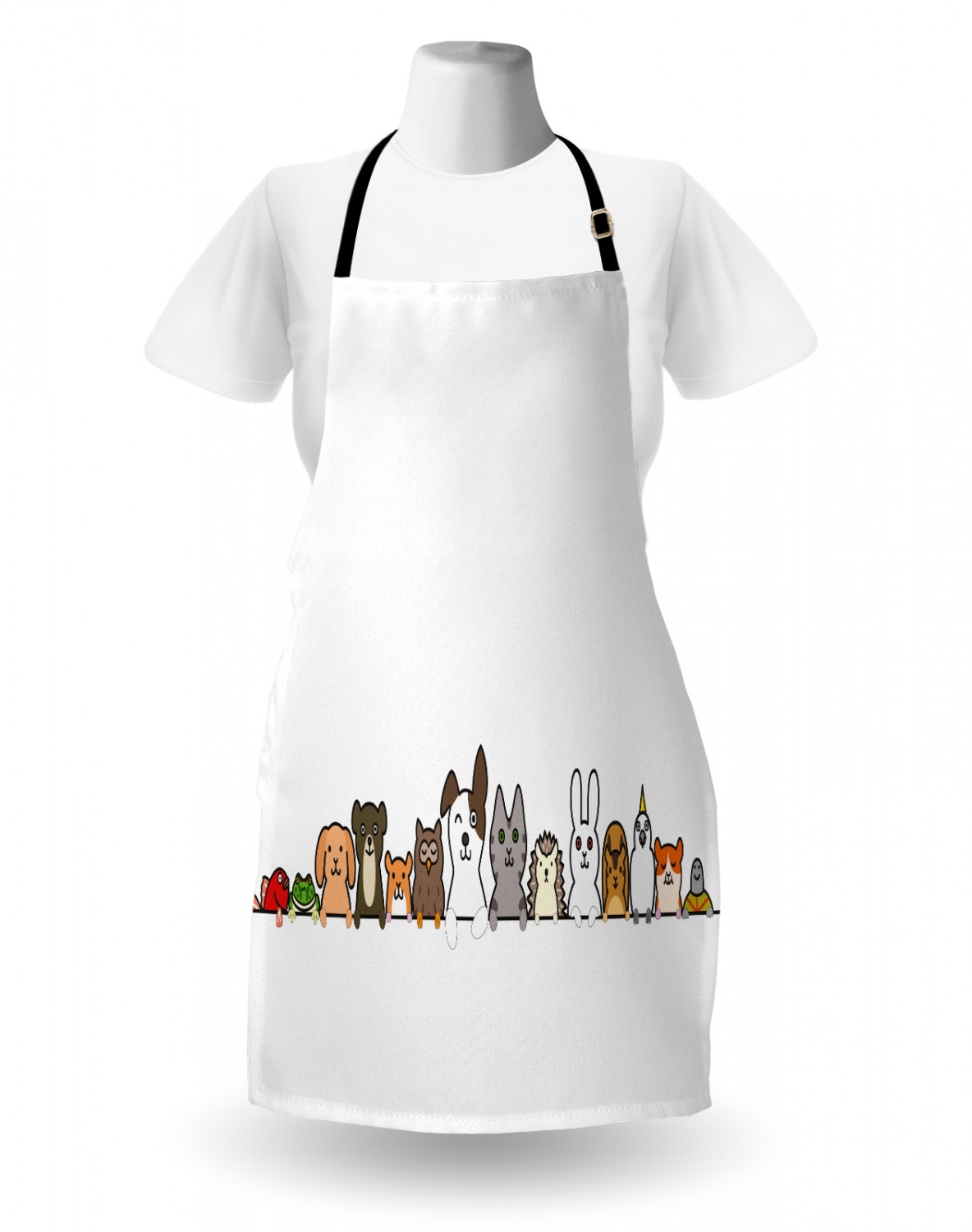 Ambesonne Apron Unisex Bib with Adjustable Strap for Working