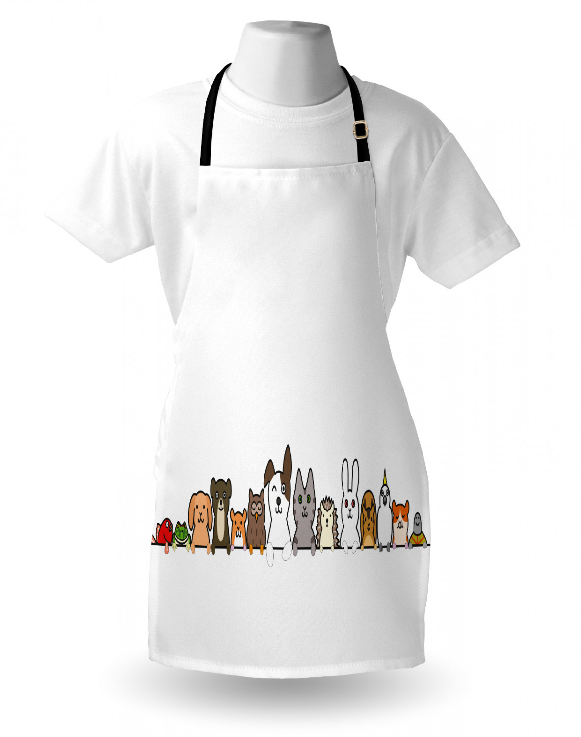 Ambesonne Apron Unisex Bib with Adjustable Strap for Working