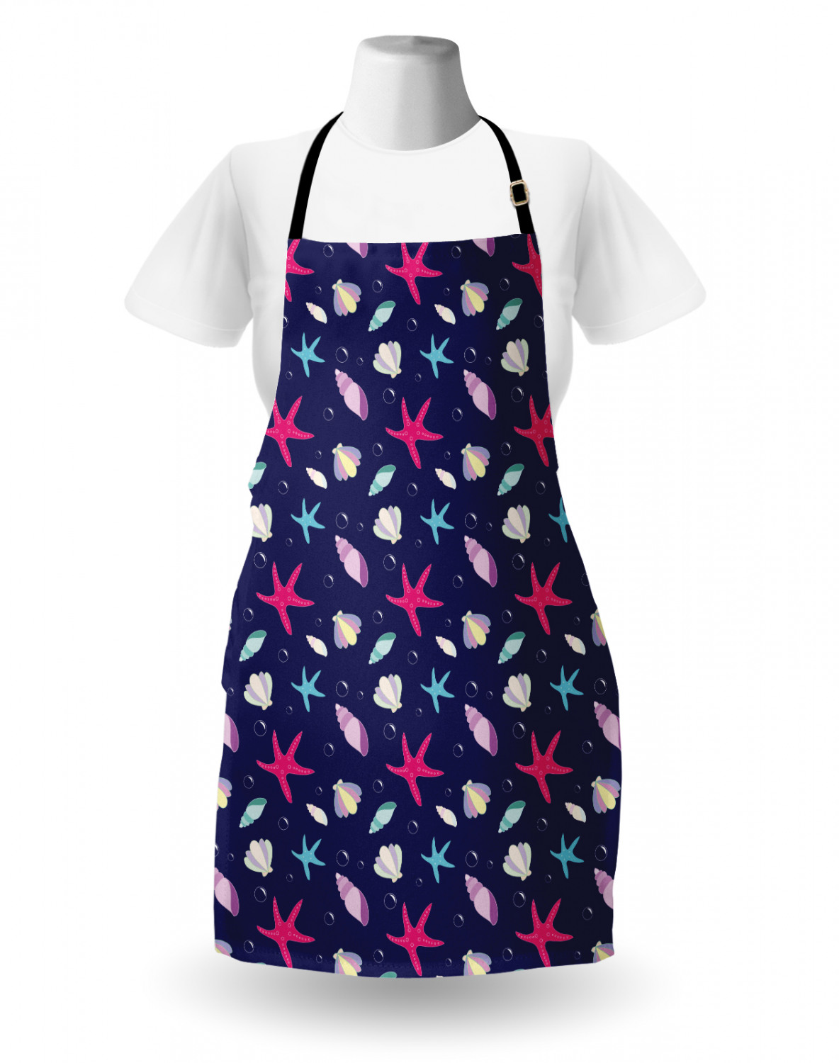 Nautical Whale Apron Unisex Kitchen Bib with Adjustable Neck Cooking