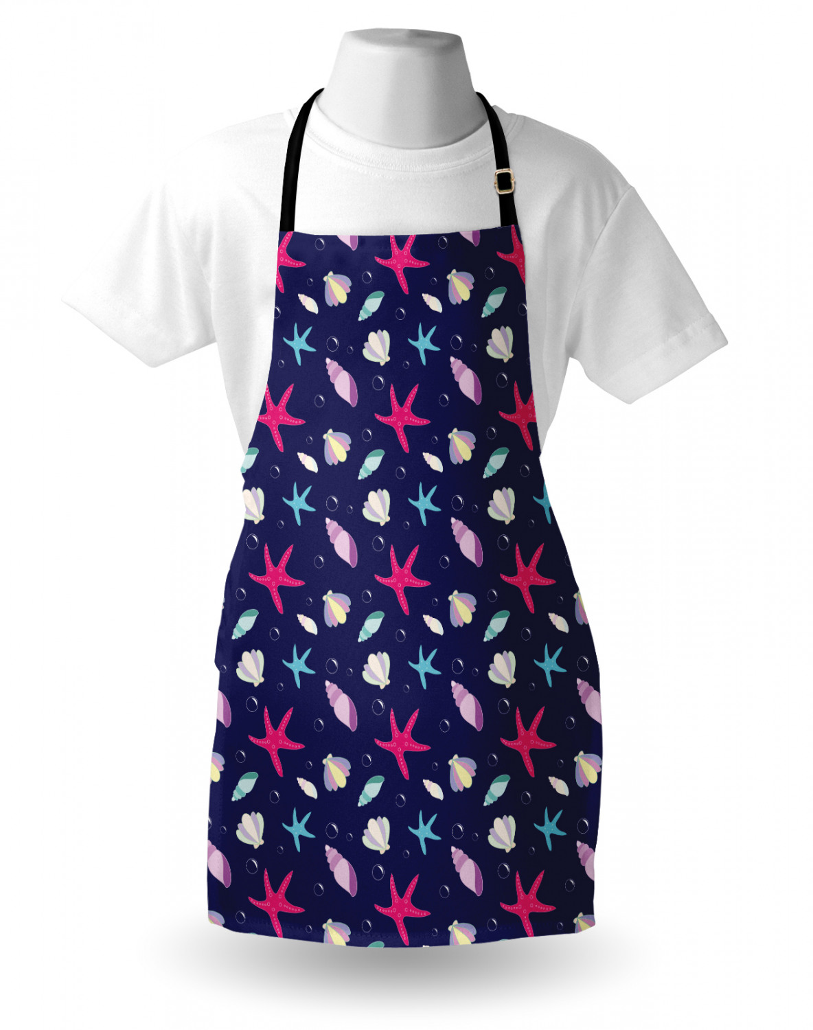 Nautical Whale Apron Unisex Kitchen Bib with Adjustable Neck Cooking