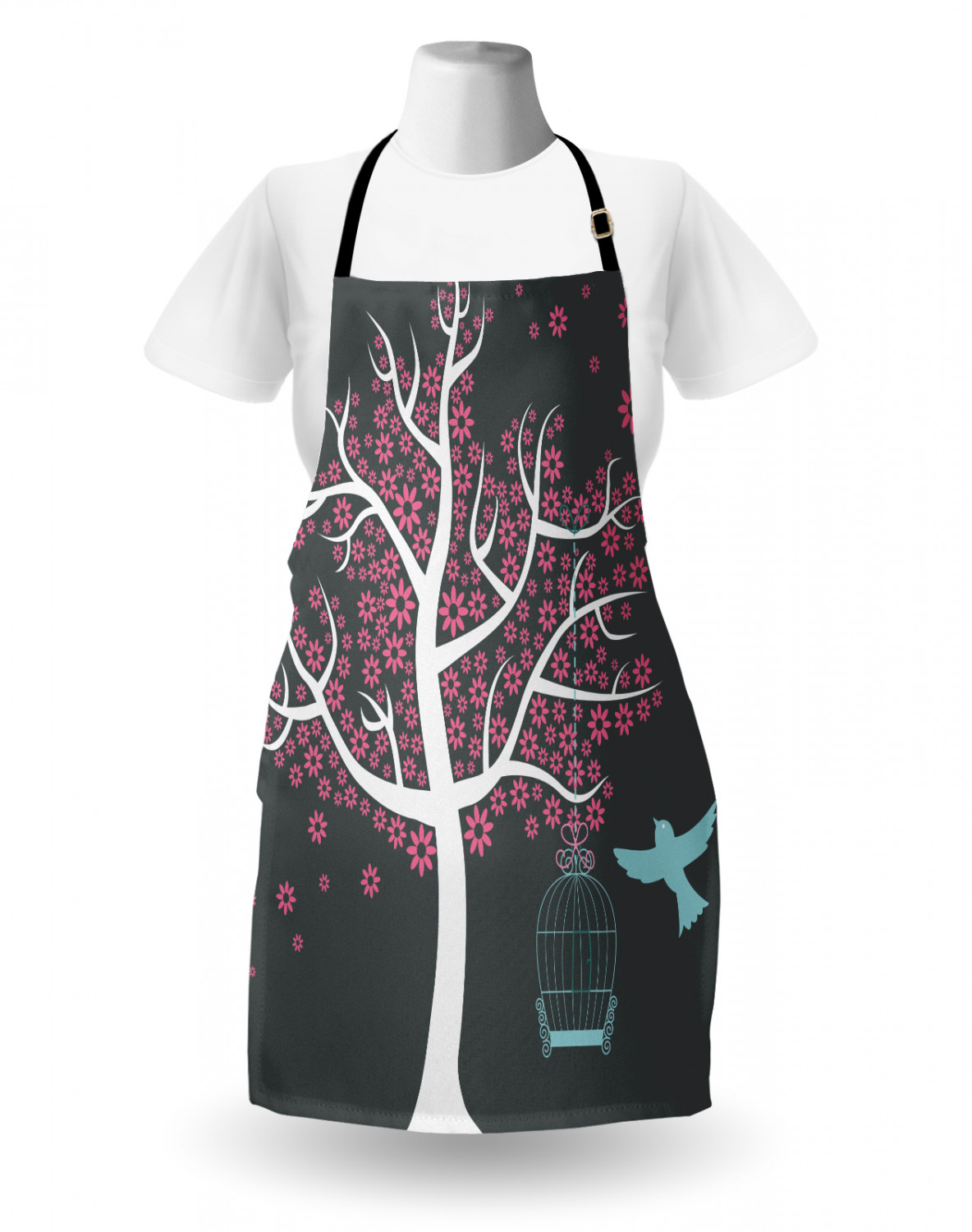 Ambesonne Unisex Durable Apron with Adjustable Neck for Gardening Cooking