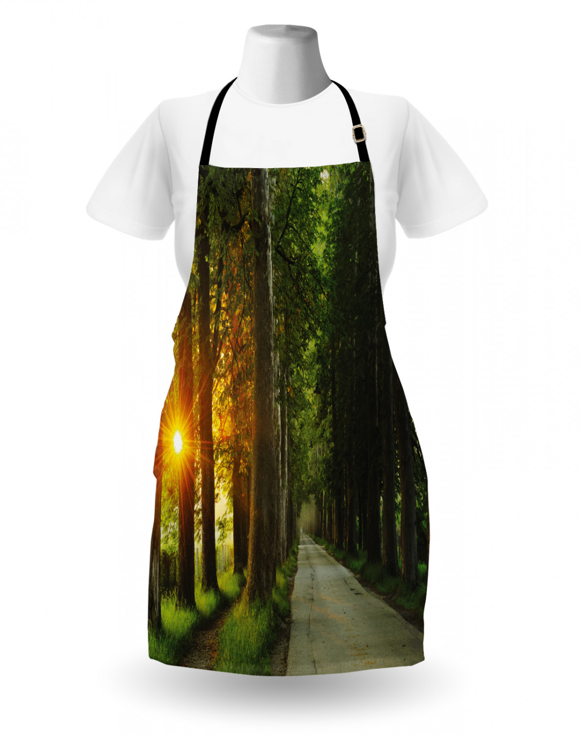 Ambesonne Unisex Durable Apron with Adjustable Neck for Gardening Cooking