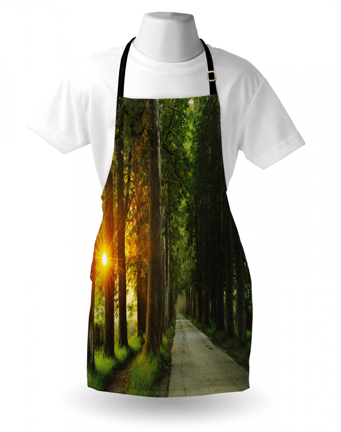 Ambesonne Unisex Durable Apron with Adjustable Neck for Gardening Cooking