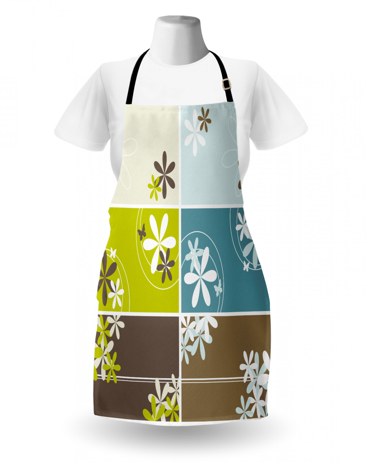 Ambesonne Unisex Durable Apron with Adjustable Neck for Gardening Cooking