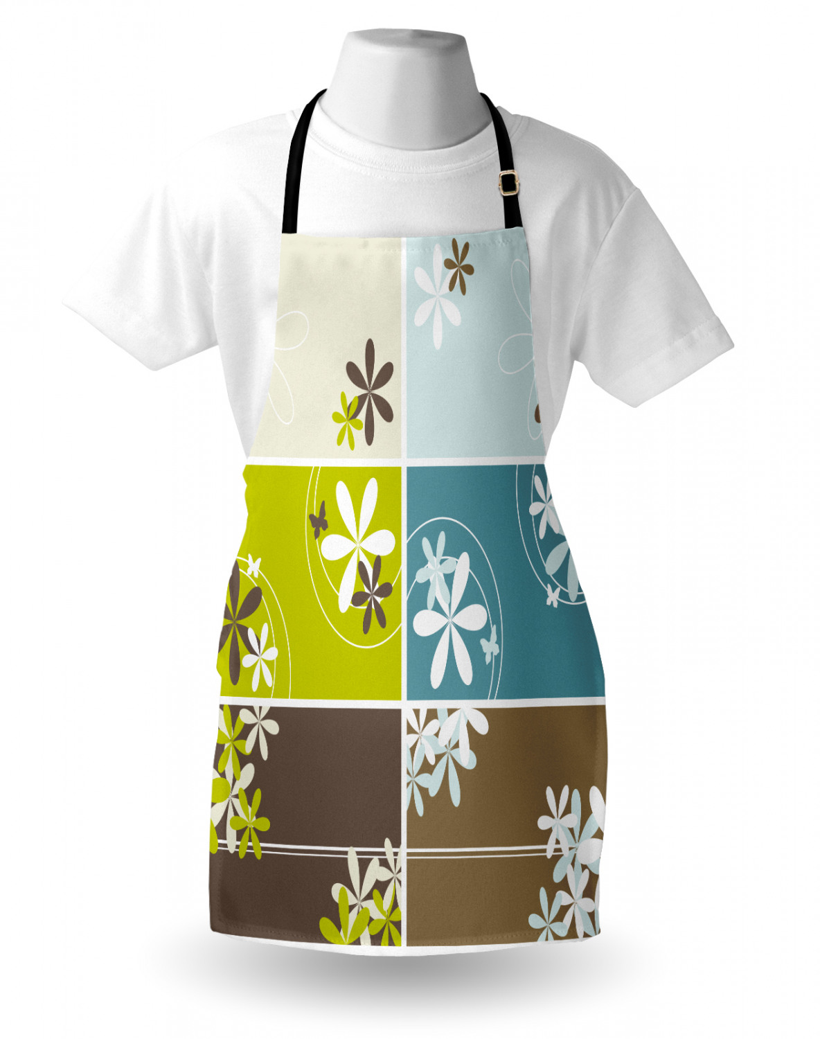 Ambesonne Unisex Durable Apron with Adjustable Neck for Gardening Cooking