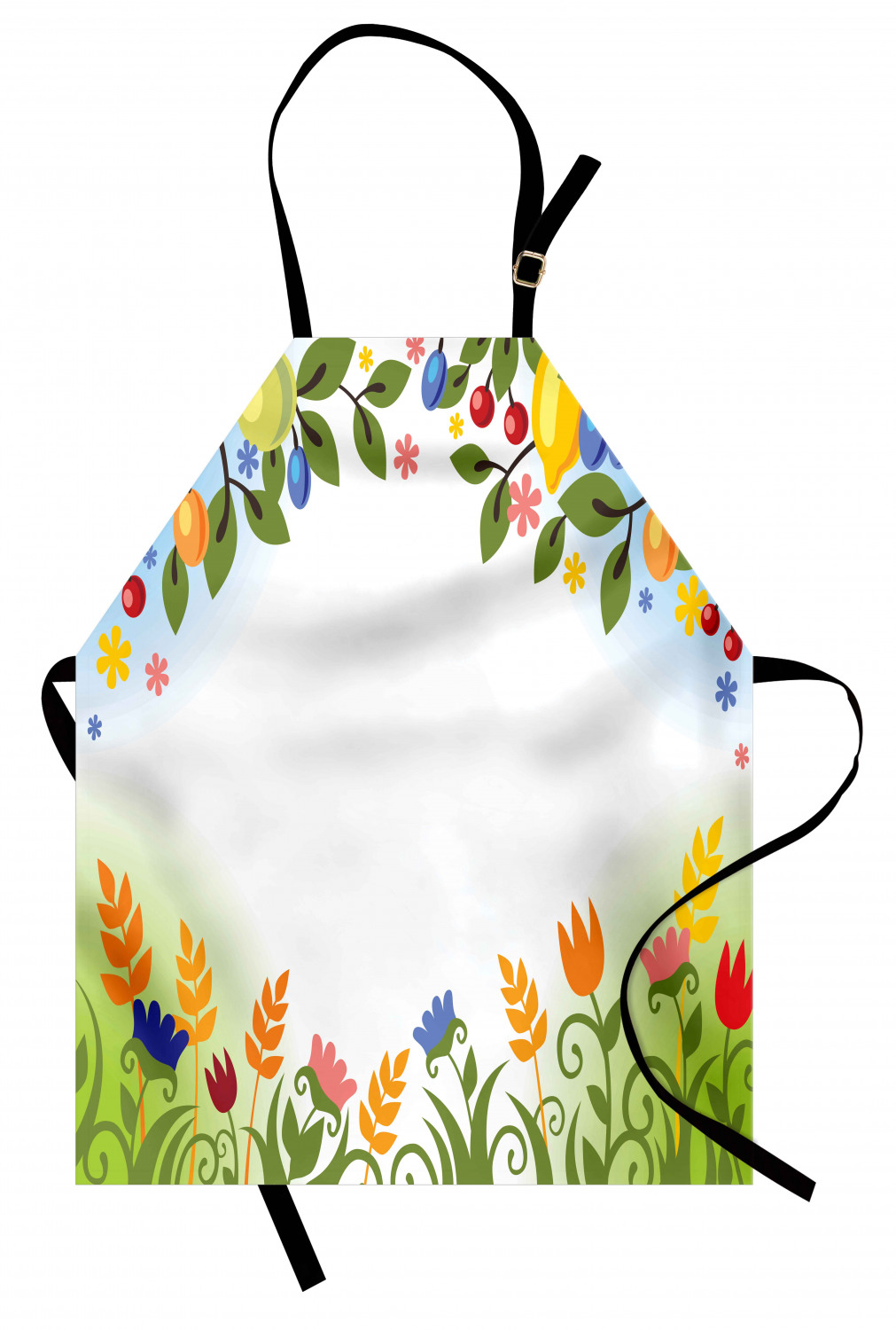 Fall Apron Unisex Kitchen Bib with Adjustable Neck Cooking Ambesonne