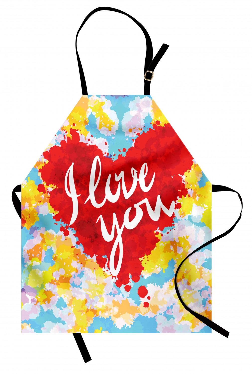 Ambesonne Love Saying Kids Apron Boys Girls Apron Bib Cooking & Painting