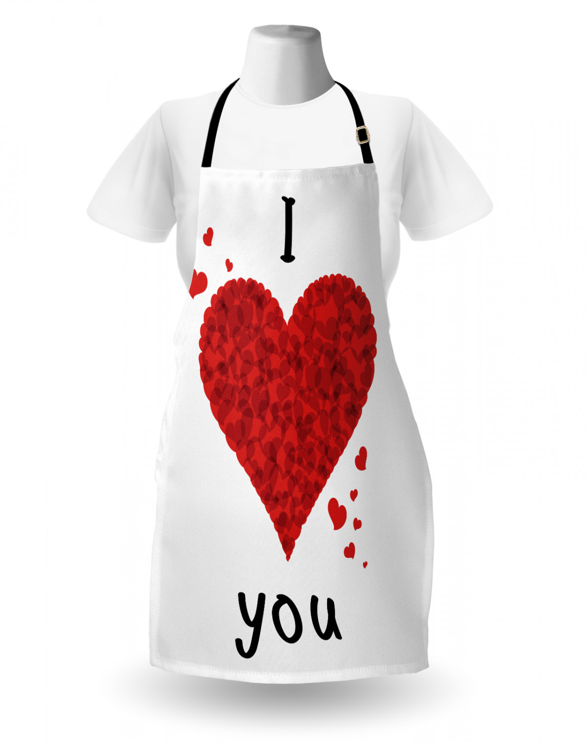 I Love You More Apron Unisex Kitchen Bib with Adjustable Neck Cooking