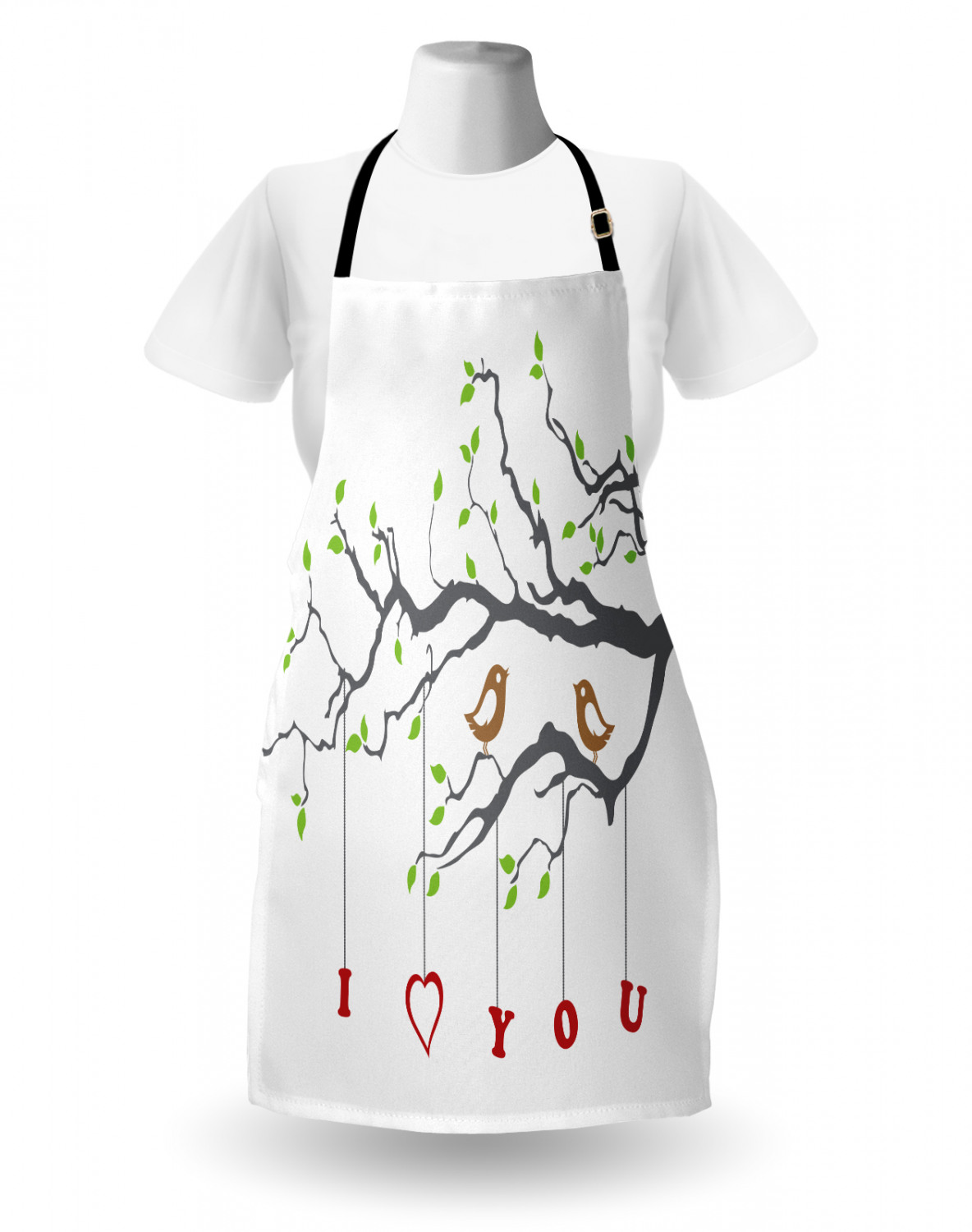 I Love You More Apron Unisex Kitchen Bib with Adjustable Neck Cooking